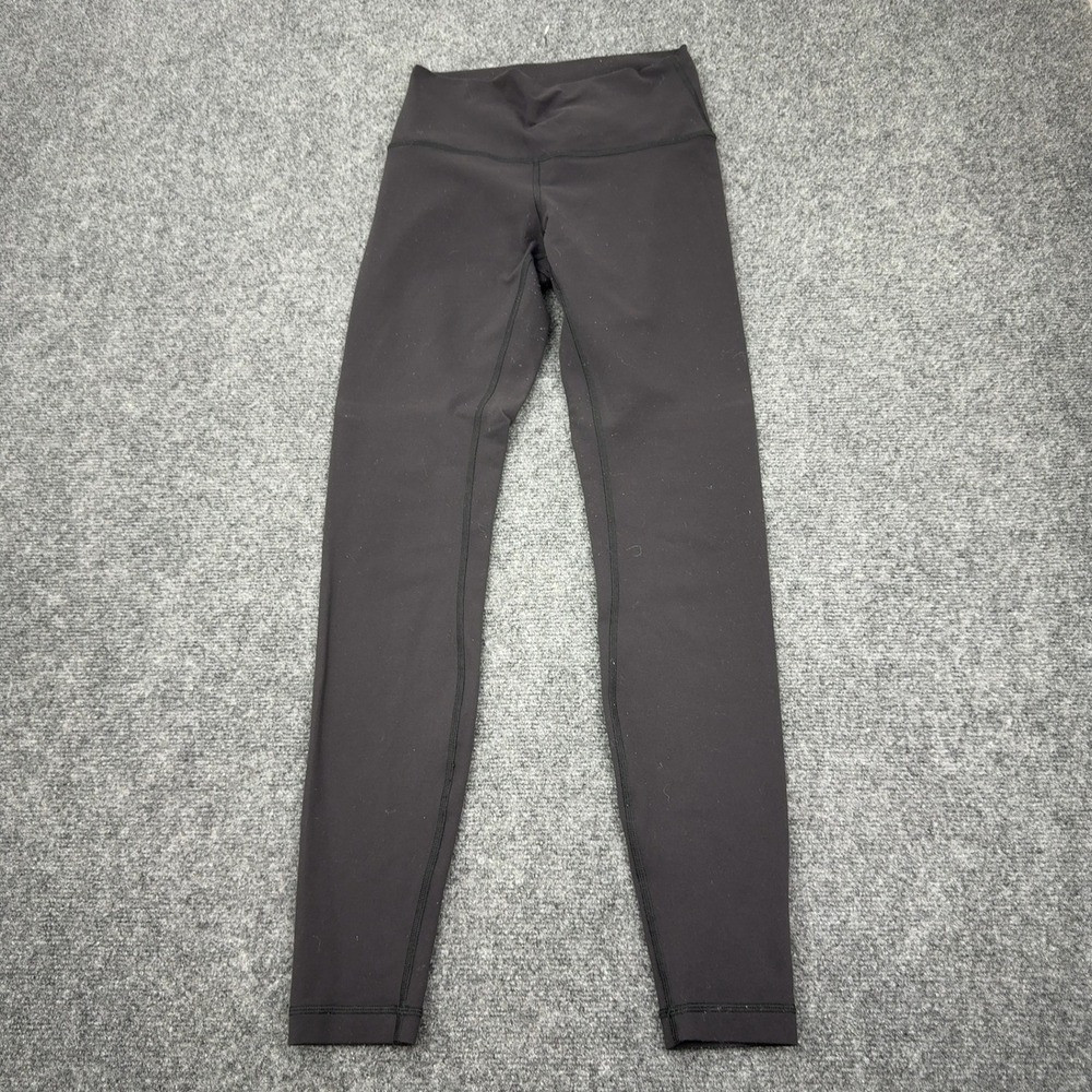 Lululemon Leggings Womens 6 Black Synthetic High Rise Yoga Athletic